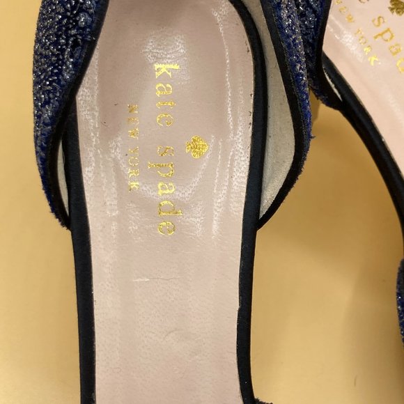 Kate Spade Sparkle Peep Hole Pumps 3" Heel (7B) - Picture 3 of 7